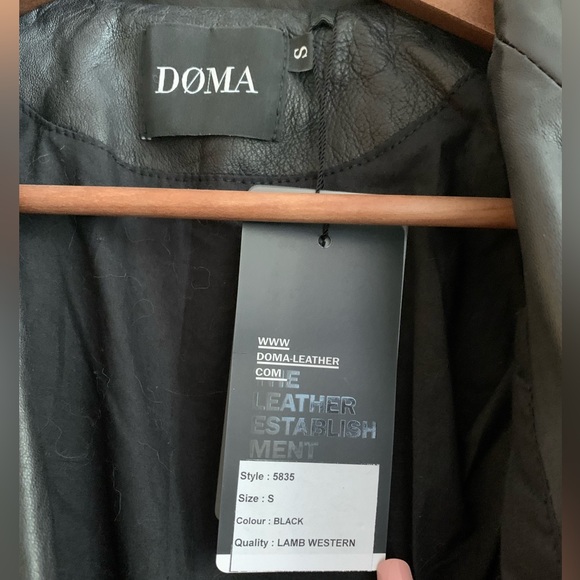 Doma Moto Leather Jacket Size Small with Tags On - Picture 2 of 6
